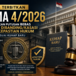 MA terbitkan SEMA 4/2026 tegaskan putusan bebas tak bisa dibanding/kasasi demi kepastian hukum sesuai KUHAP baru